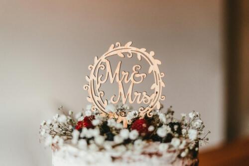 white icing-covered cake