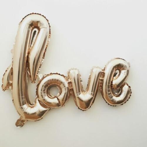 gold love balloon